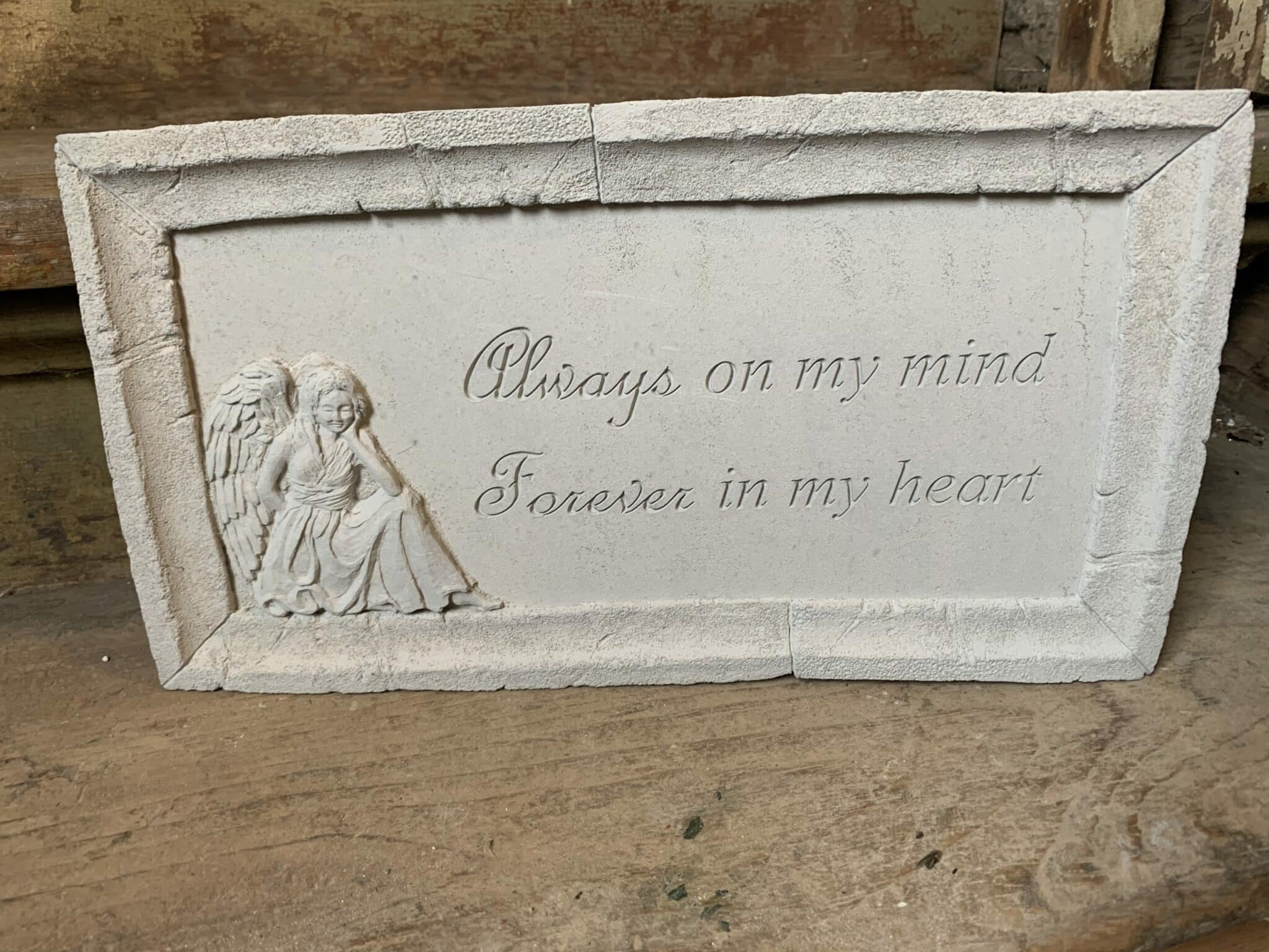 "Always on my Mind..." Framed Concrete Stone