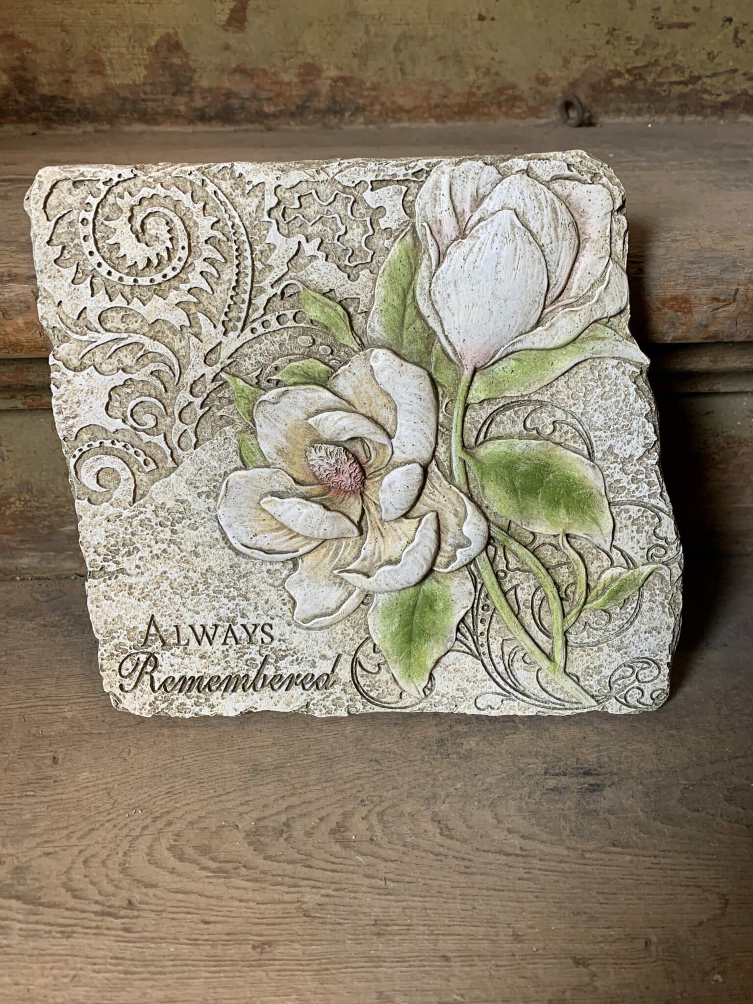"Always Remembered" Magnolia Stepping Stone